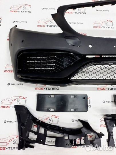 Бампер в стиле C63 AMG на C-Class W205 13-18 Black