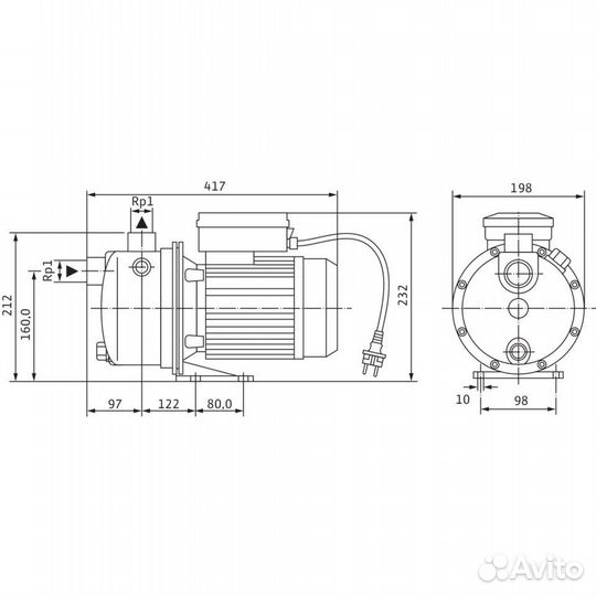 Насос поверхностный Wilo WJ-204-X-EM