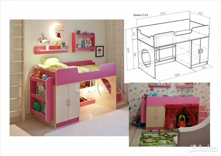 Детская кровать чердак