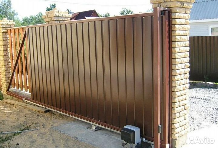 Откатные ворота с установкой