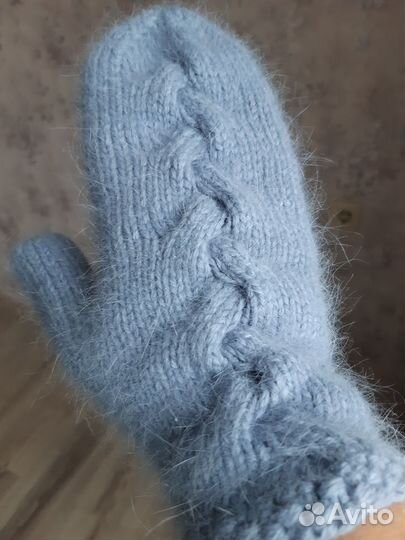 Шапка бини/косынка/пух норки/ручная работа