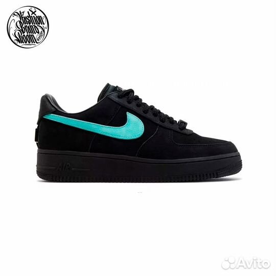 Кроссовки Nike AIR force 1 X tiffany & CO black