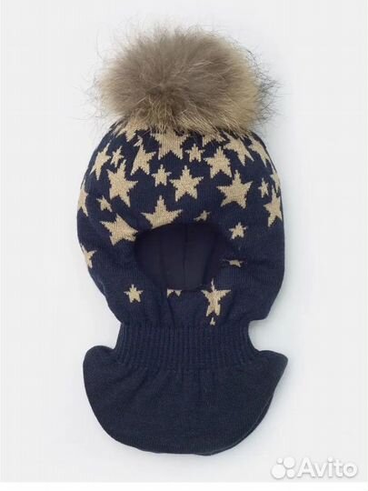 Шапка шлем для девочки 50 52