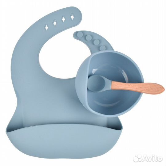 Набор новой детской силиконовой посуды