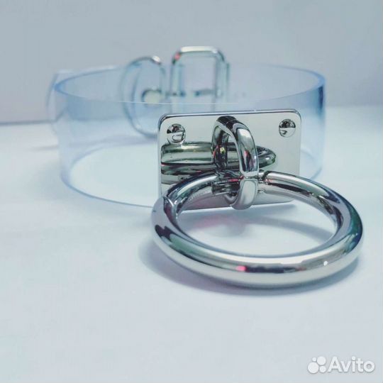 Ошейник чокер прозрачный,образ на кинки вечеринку