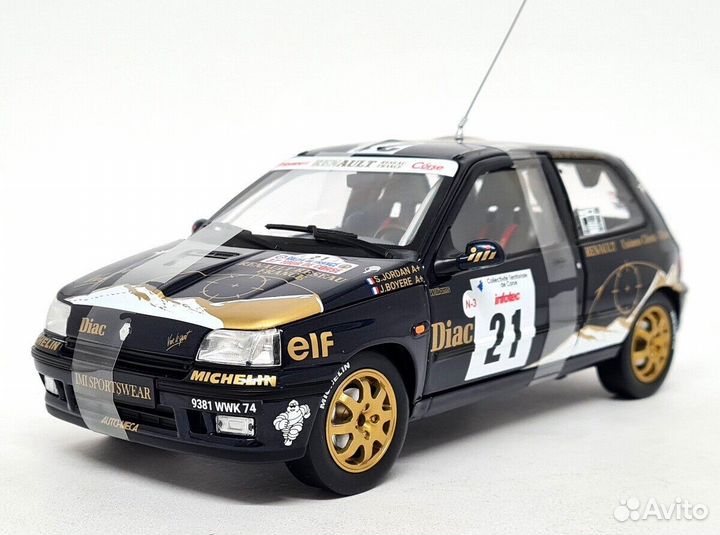 Рено Renault Clio Ралли 1993 Norev 1:18 185228