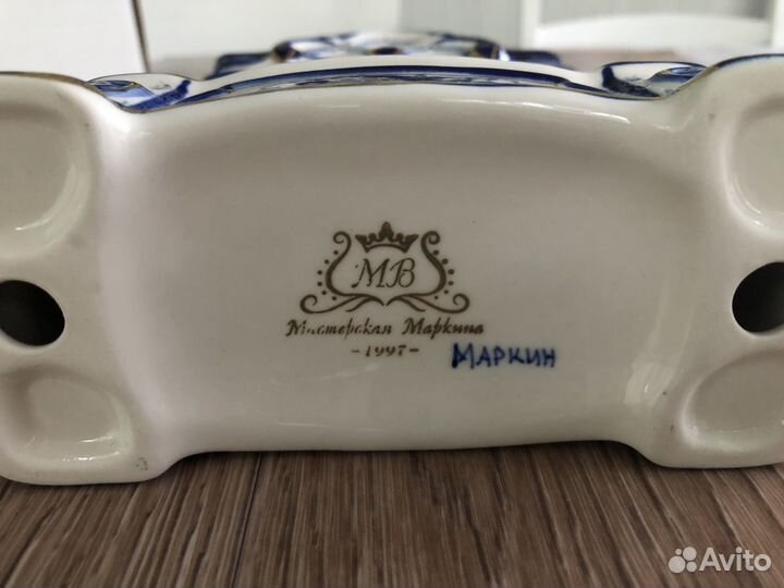 Киот 28 см, Гжель, авторская работа