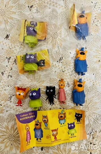 Три кота фигурки из яиц kidsbox не киндер