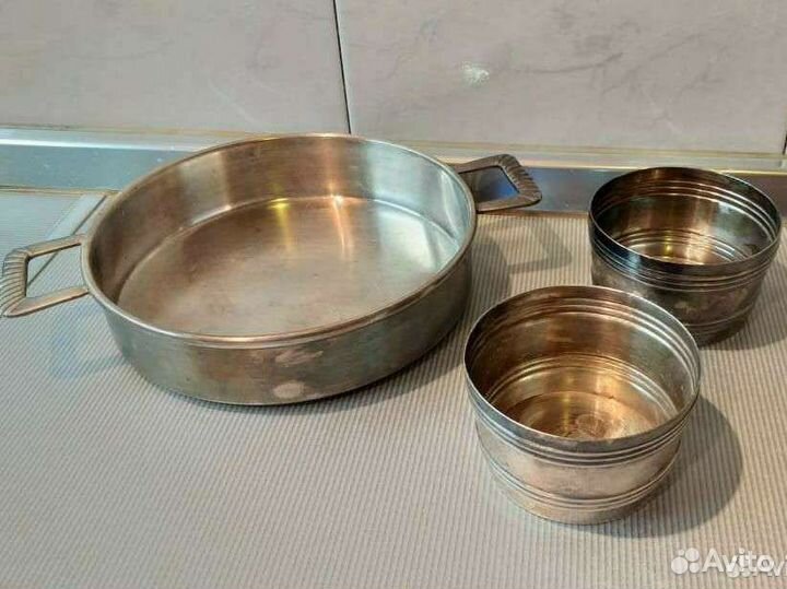 Блюдо и икорницы СССР Кольчугино