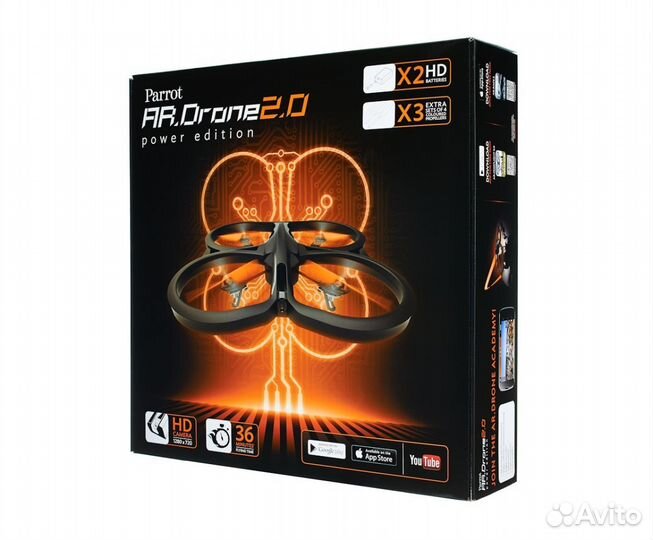 Квадрокоптер Parrot AR.Drone 2.0 Power Edition