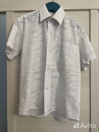 Рубашка белая для мальчика, 122