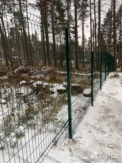 Забор из 3Д Гиттер 3 мм. 1.5 метра