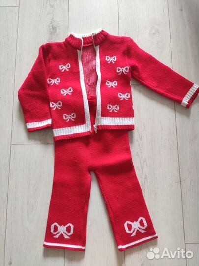 Вязаный костюм детский