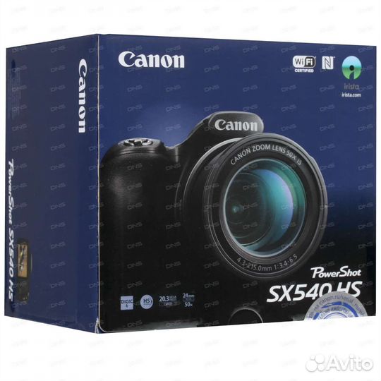 Фотоаппарат canon powershot sx540 hs черный