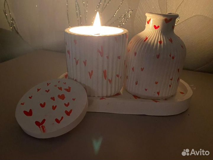 Ароматические свечи и декор из гипса