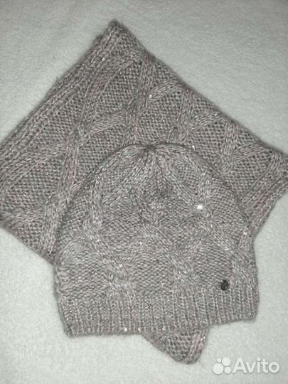 Комплект шапка и снуд женский