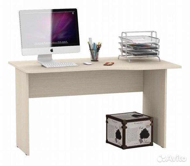 Стол письменный мд 1.04, цвет дуб, универсальная с