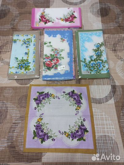 Носовые платки женские, набор из 10 штук, хлопок