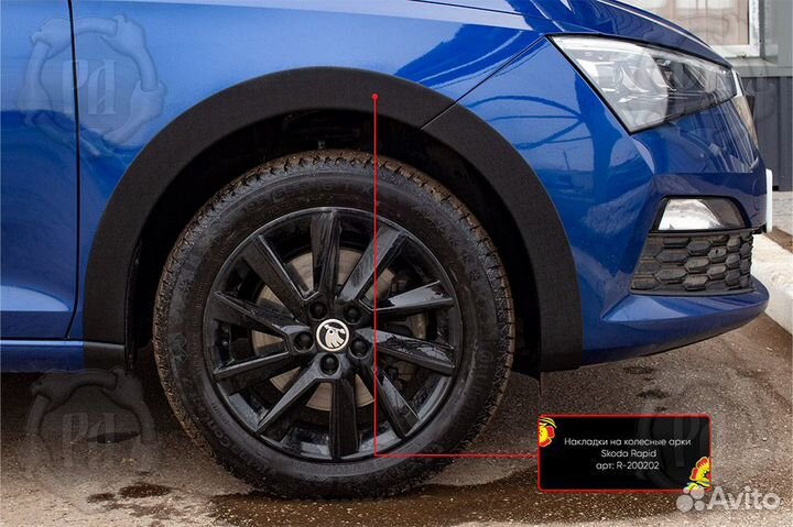 Накладки на арки Шкода Рапид (20+) RA