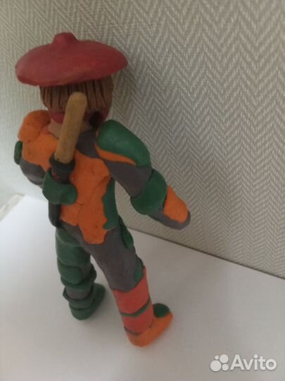 Воин пират из пластилина