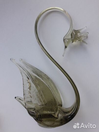 Стеклянные фигурки лебедей. СССР