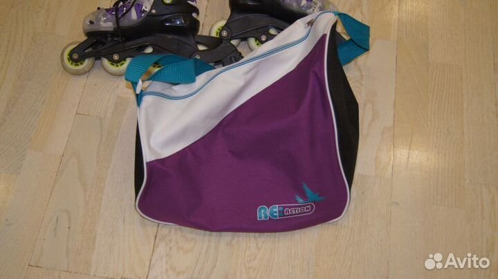 Роликовые коньки для девочки раздвижные б/у 30-33