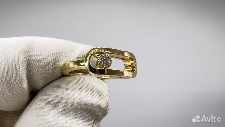 Messika кольцо золотое move uno 1 бриллиант
