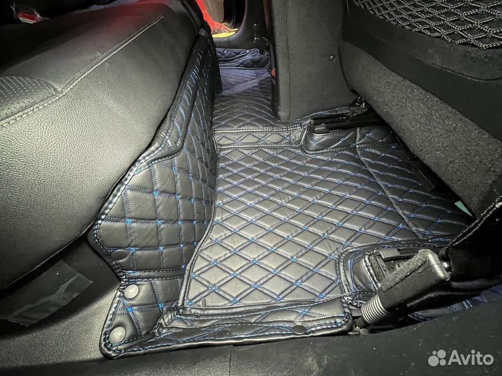 3Д коврики из экокожи Премиум 3D