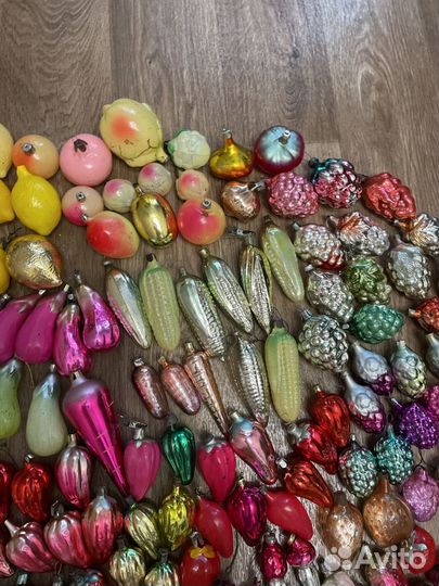 Елочные игрушки СССР овощи фрукты