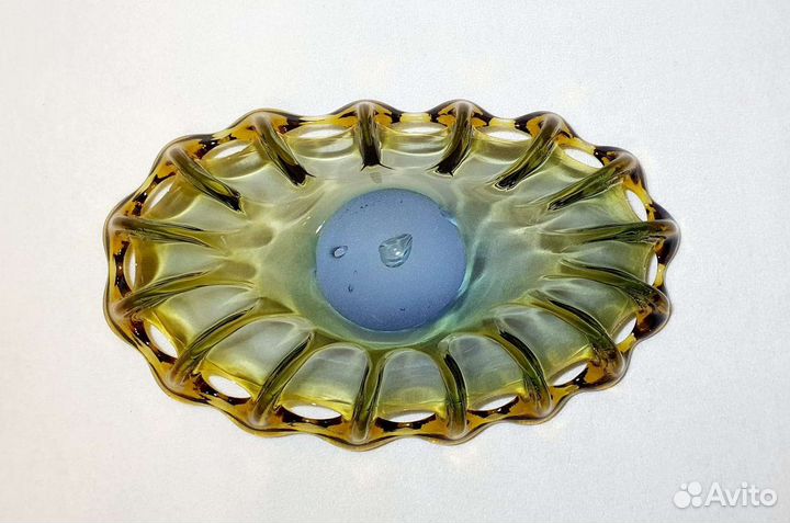 Ваза фруктовница. Чехословакия Богемия