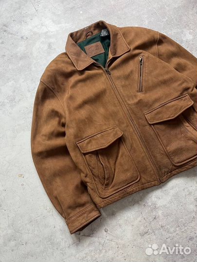 Винтажная кожаная куртка Италия Old Money 90
