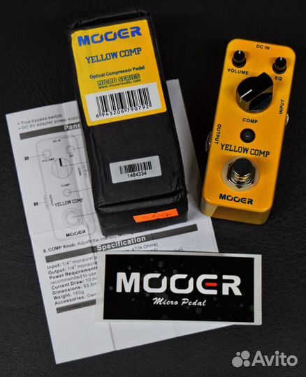 Гитарная педаль Компрессор Mooer Yellow Comp