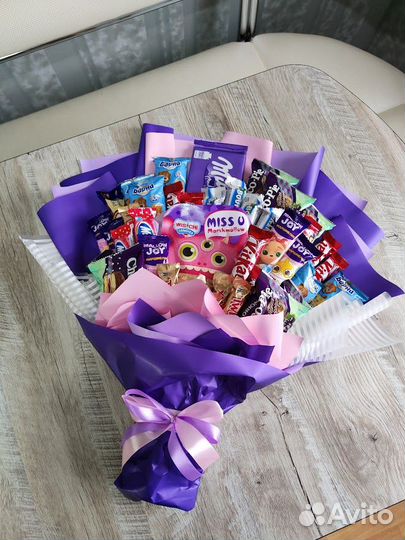 Букет из сладостей, из шоколада, детский букет