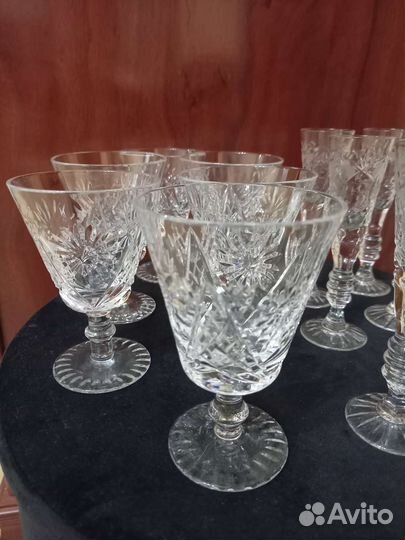 Рюмки, бокалы хрустальные, винтаж