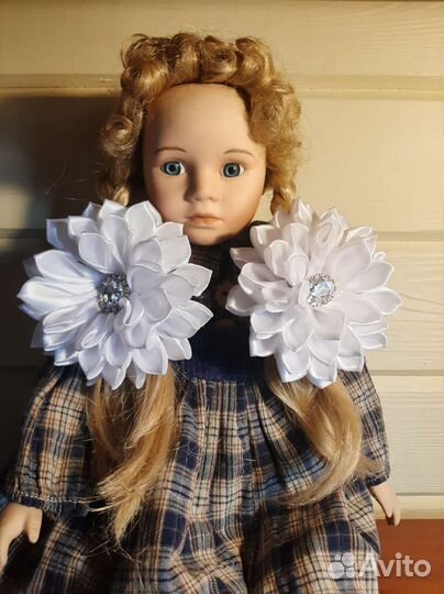 Банты для волос белые