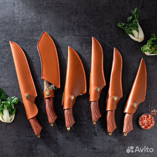 Кухонный нож для мяса и овощей с чехлом