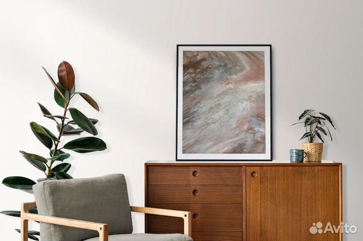 Интерьерная картина pink marble 40х50, флюид