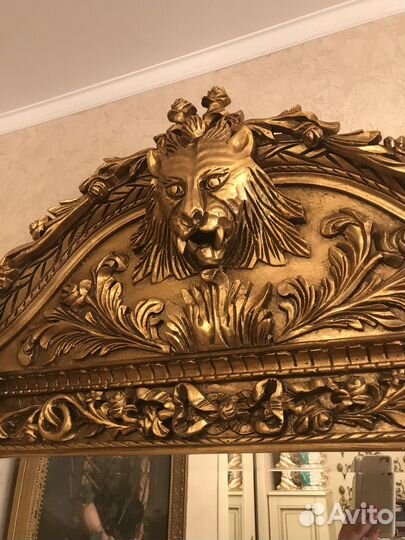 Консоль и зеркало, массив / мрамор, Франция