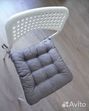 Подушка для стула Хэлльви Икеа серый, бежевый IKEA