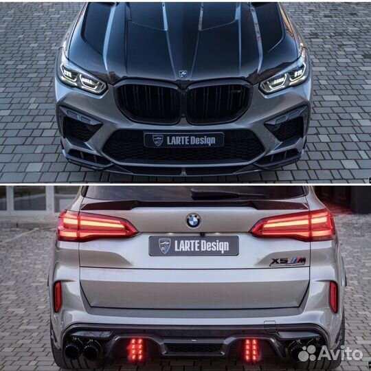 Карбоновый сплиттер, диффузор Larte на BMW X5M X6M