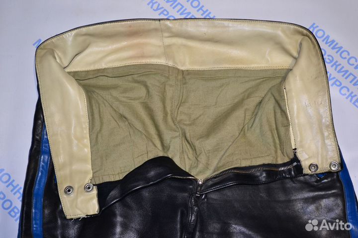 Винтажные кожаные мотоштаны