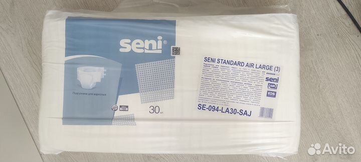 Памперсы для взрослых seni 3 6капель
