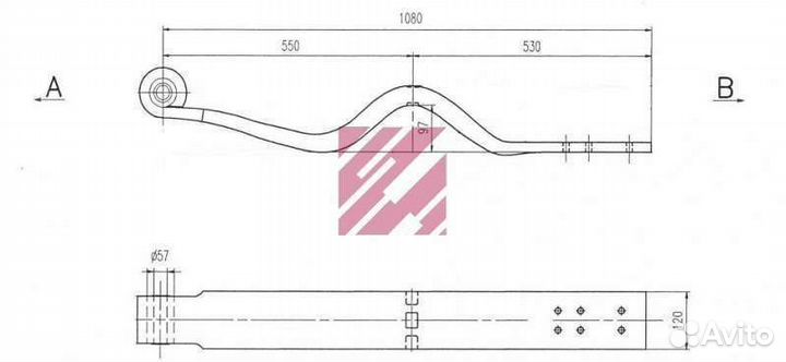 Полурессора Шмитц 1 лист
