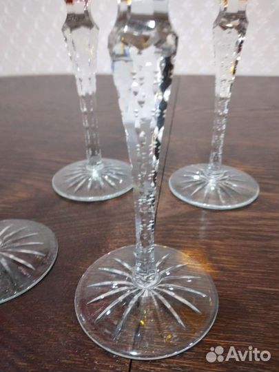 Бокалы для вина,цветной хрусталь Германия,6 штук