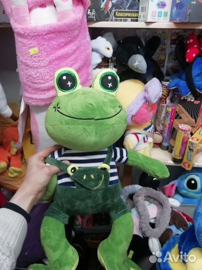 Мягкая игрушка лягушка большая