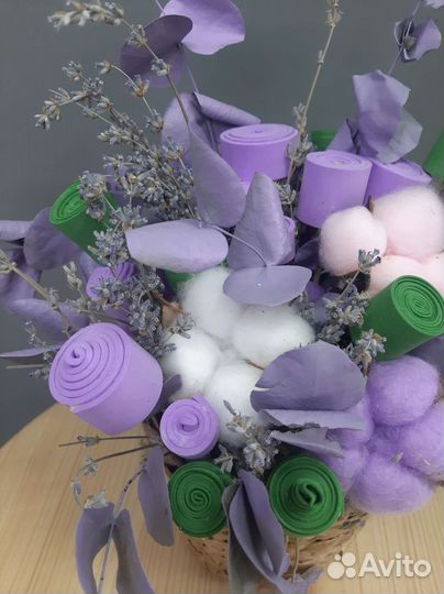 Корзина с сухоцветами