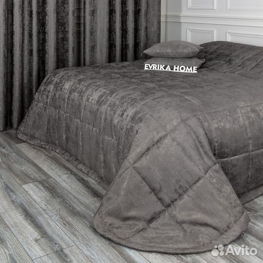 Покрывало Зарина пепельно-коричневый новое плед