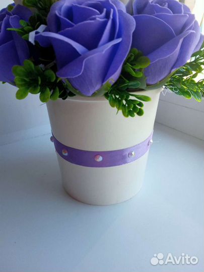 Букет из мыльных роз