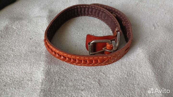 Ошейник 38-45см нат.кожа