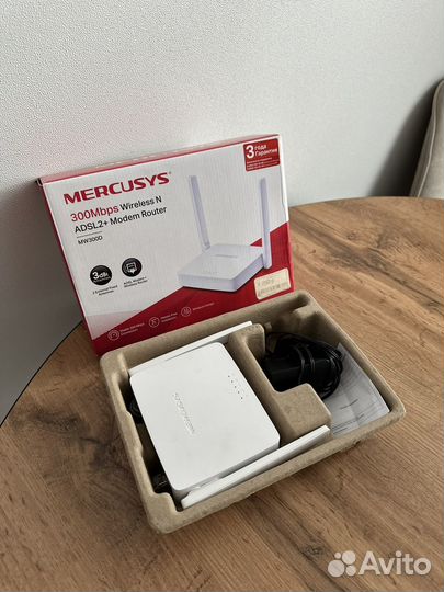 Wifi роутер mercusys N300 с модемом adsl2+